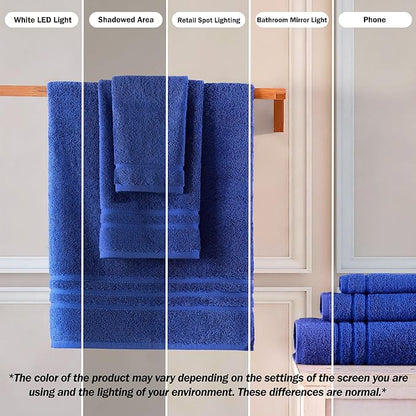 Hawmam Linen Jumbo Large Bath Sheets Towels 2 Pack Soft Bath Towels Premium Quality 100% Cotton Towels, Royal Blue
