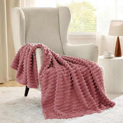 Bedsure GentleSoft Brick Dust Fleece Throw Blanket for  - Cozy Soft Blankets for Women, Cute Small Throws for Girls, 50x60 Inches