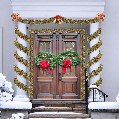 50 FT Christmas Tinsel Garland Christmas Decorations for Xmas Tree Decor Metallic Twist Shiny Hanging Garlands for Tree Mantel Stairs Fireplace Home Indoor Holiday Party Supplies (Red Green Gold)