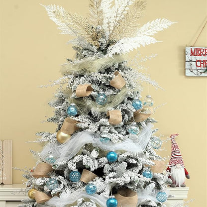 30 pcs 2.36 Inch Light Blue Clear Christmas Ball Ornaments Set Shatterproof Ball Decorations for Xmas Tree Delicate Stuffed Xmas Ornaments for Holiday Wedding Party Gift for Christmas Decor