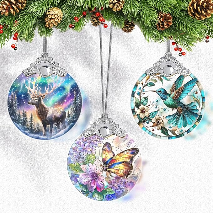 Butterfly Christmas Ornament, Hanging Ornaments for Christmas Tree Decorations, Xmas Gift for Butterfly Lovers