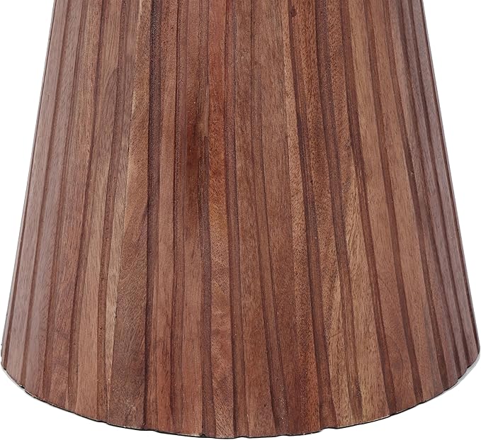 Christopher Knight Home Tassi Wooden Small End Table, Indoor Round Side Table with Drum Base, Mid Century Modern Coffee Table Round for Living Room, Modern Accent Table, Honey