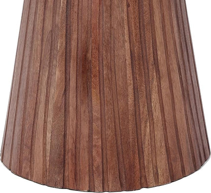 Christopher Knight Home Tassi Wooden Small End Table, Indoor Round Side Table with Drum Base, Mid Century Modern Coffee Table Round for Living Room, Modern Accent Table, Honey
