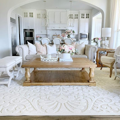 My Texas House Bluebonnets Area Rug 5.2x7.6 Indoor Outdoor, Natural