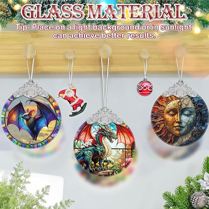 Christmas Ornament, 2025 Ornaments for Christmas Tree, Stained Glass Hanging Ornament, Holiday Ornaments, Unique Gift Idea - Flying Dragon