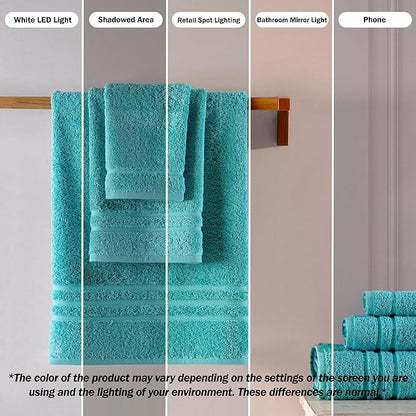 Hawmam Linen Jumbo Large Bath Sheets Towels 2 Pack Soft and Absorbent, Premium Quality 100% Cotton Towels, Teal Turquoise