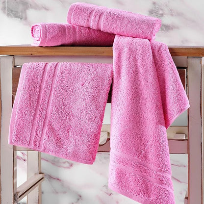 Hawmam Linen Pink Hand Towels 4 Pack Turkish Cotton Premium Quality Soft and Absorbent Small Towels for Bathroom