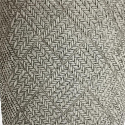 LuxenHome 22" H Concrete Tall Planters, Large Outdoor Indoor Decorative Plant Pots with Drainage Holes and Rubber Plug, Modern Gray Glen Pattern Round Flower Pot Planters for Home Garden Patio Porch