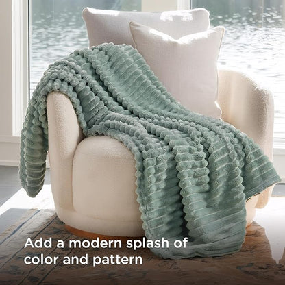 Bedsure GentleSoft Twin Blanket for - Cozy Soft Blankets for Women, Cute Small Fleece Throws for Girls, Sage Green, 60x80 Inches