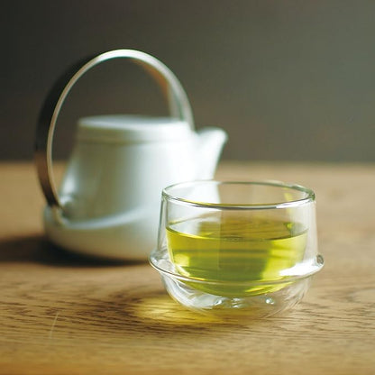 KINTO 23109 KRONOS Double Wall Champagne Glass, 5.3 fl oz (160 ml), Heat-resistant Glass, Microwave and Dishwasher Safe