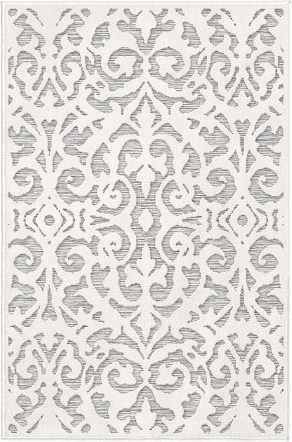 My Texas House Lady Bird Area Rug 6.6x9.6 Indoor Outdoor, Natural Grey