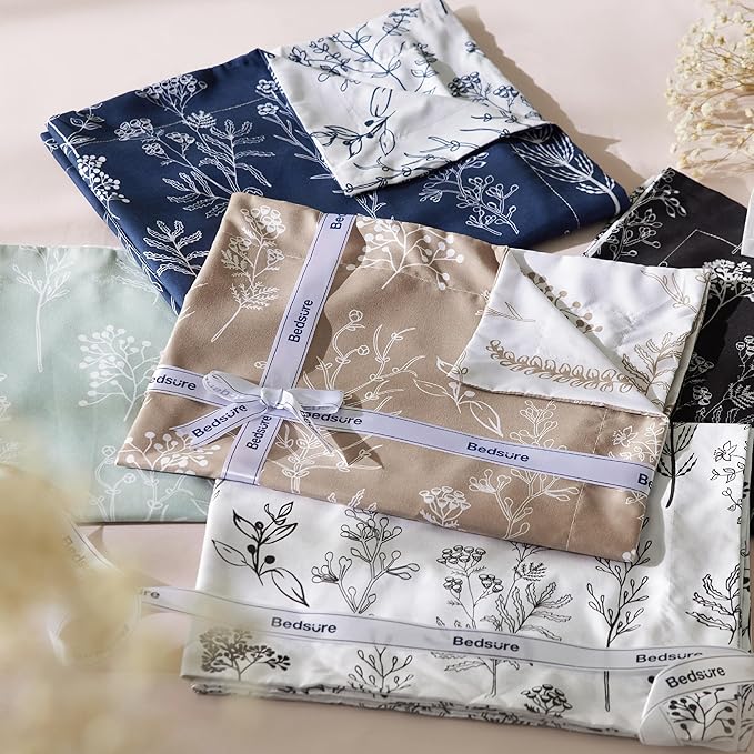 Bedsure California King Comforter Set - Light Taupe Bed Set, 3 Pieces Cute Floral Bedding, 1 Soft Reversible Botanical Flowers Comforter and 2 Pillow Shams