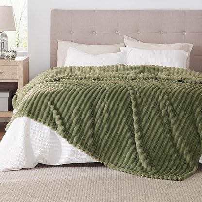 Bedsure GentleSoft Cypress Fleece Queen Blanket for - Cozy Soft Blankets for Women, Cute Small Throws for Girls, 90x90 Inches