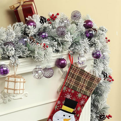 Clear Christmas Ball Ornaments, 30ct 2.36" Plastic Shatterproof Christmas Decorations Ornament Xmas Ball Hanging Ornaments for Christmas Tree for Halloween Christmas Party Wedding Anniversary