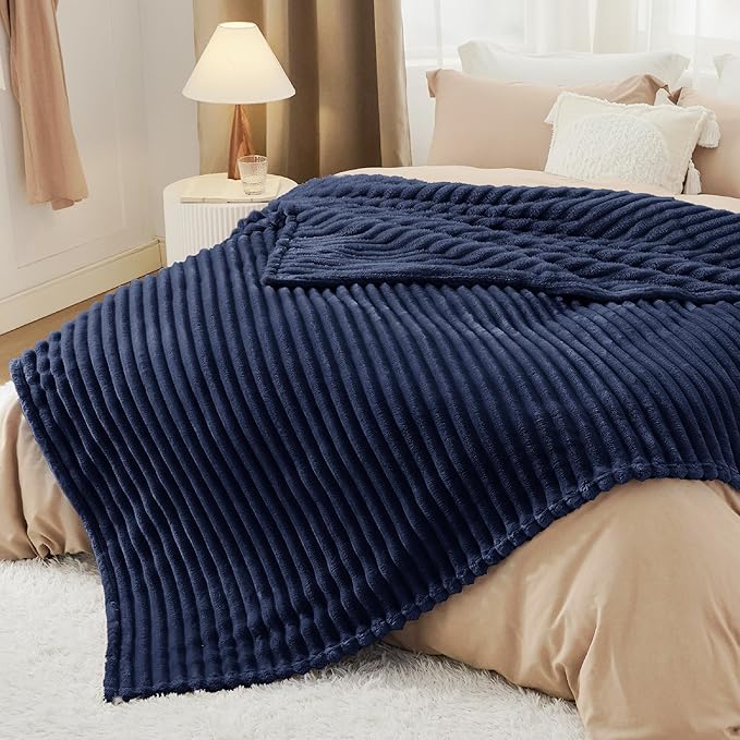 Bedsure GentleSoft Blue California King Size Blanket for - Cozy Soft Blankets for Women, Cute Small Fleece Throws for Girls, Birthday Gifts for Women, 102x96 Inches