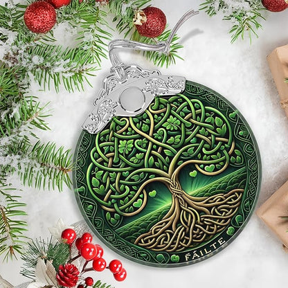Christmas Tree of Life Stained Glass Ornament - Holiday Home Decor - Gift Exchange Present - The Tree of Wisdom