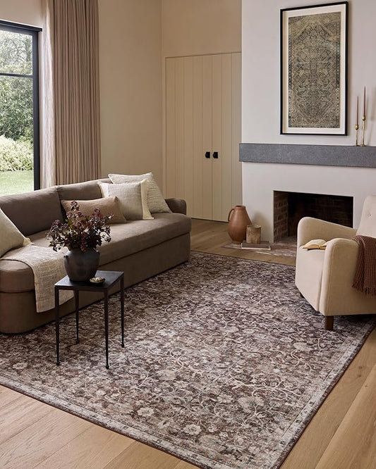 Loloi Amber Lewis Josie Collection JOS-02 Earth Natural 6'-0" x 9'-0" .13" Area Rug