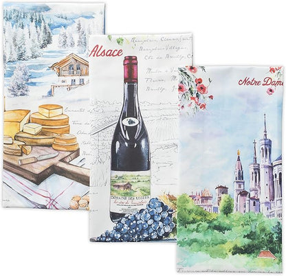 Maison d'Hermine Obernai Cotton Kitchen Towels Set of 3 20x27.5