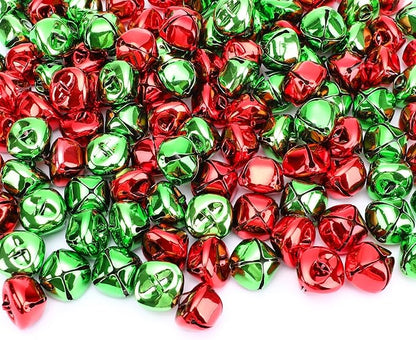 Augshy Jingle Bells for Crafts,120 Pcs 1 Inch Christmas Jingle Bells,Bulk Sound Craft Bells for Christmas Home Festival Decorations DIY Project
