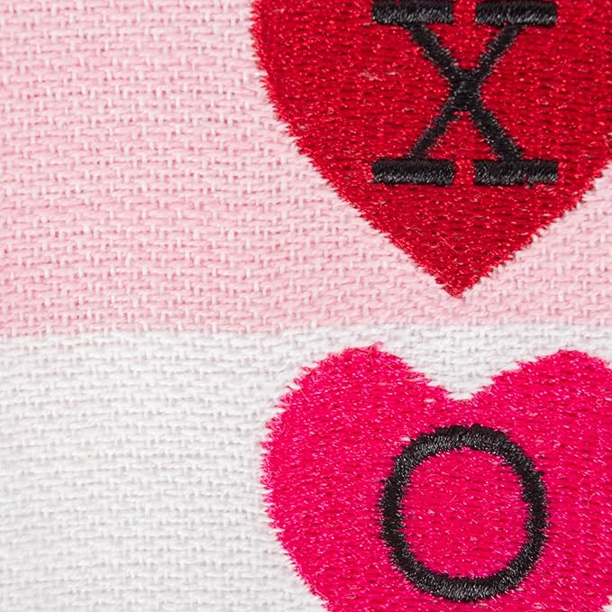 DII Valentine Dish Towels Set of 3 Embellished Hearts Decorative Kitchen Towels 18x28