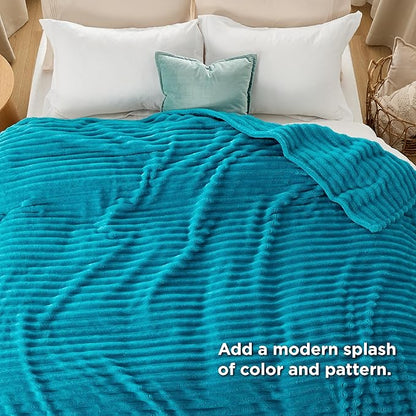 Bedsure GentleSoft Teal California King Size Blanket for - Cozy Soft Blankets for Women, Cute Small Fleece Throws for Girls, Birthday Gifts for Women, 102x96 Inches
