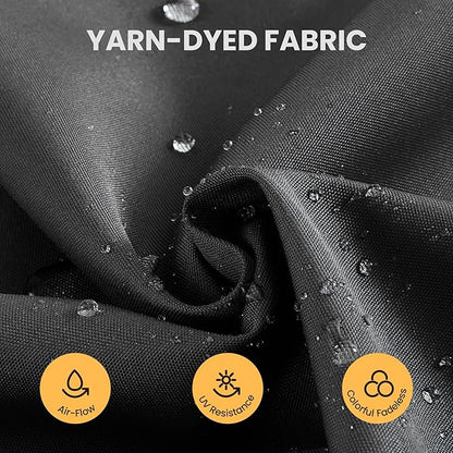 9' X 12' Cantilever Patio Umbrella Outdoor with Base Included Heavy Duty Double Top Windproof Rectangle Offset Umbrellas with 360-degree Rotation for Pool Deck Backyard, Grey