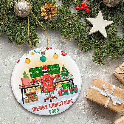 ZAGKOO Gamer Ornaments for Christmas Tree - Gaming Christmas Ornaments for Teen Boys, Gamers, Sons, Brothers - Video Gamer Gifts for Him, Holiday Present Ideas - Ceramic Xmas Ornament Decorations 2025