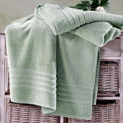 Hawmam Linen Jumbo Large Bath Sheets Towels 2 Pack Soft and Absorbent Premium Quality 100% Cotton Towels Light Green