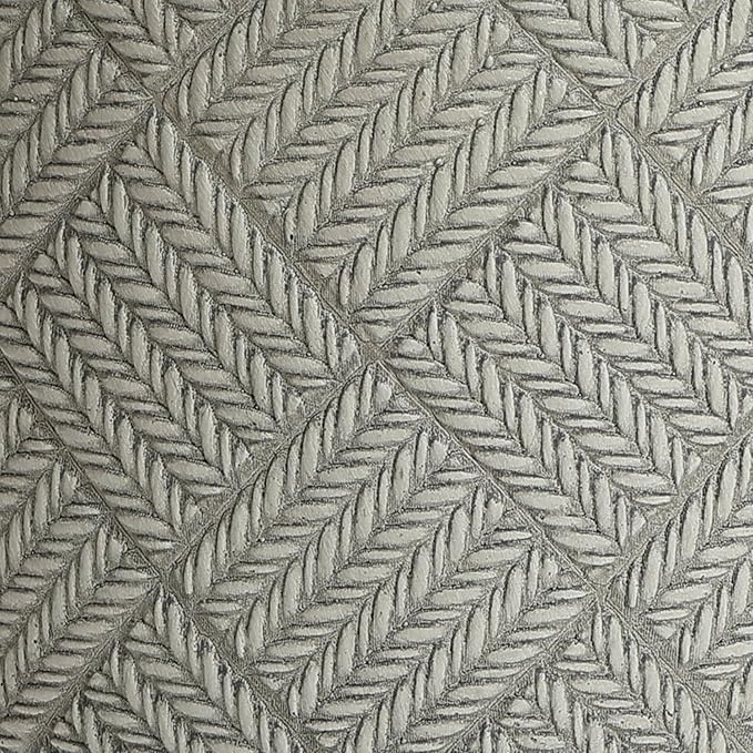 LuxenHome 17.5-Inch Dia Round Concrete Planters, Large Outdoor Indoor Decorative Plant Pots with Drainage Holes and Rubber Plug, Modern Gray Glen Woven Pattern Flower Pot Planter for Home Garden Patio