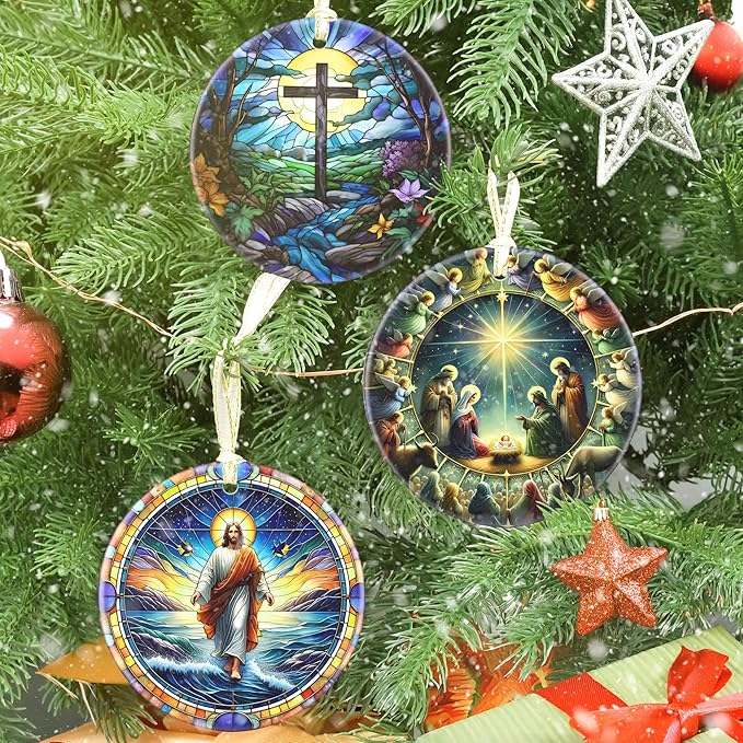 Nativity Christian Gift Ornament - Religious Christmas Tree Decor