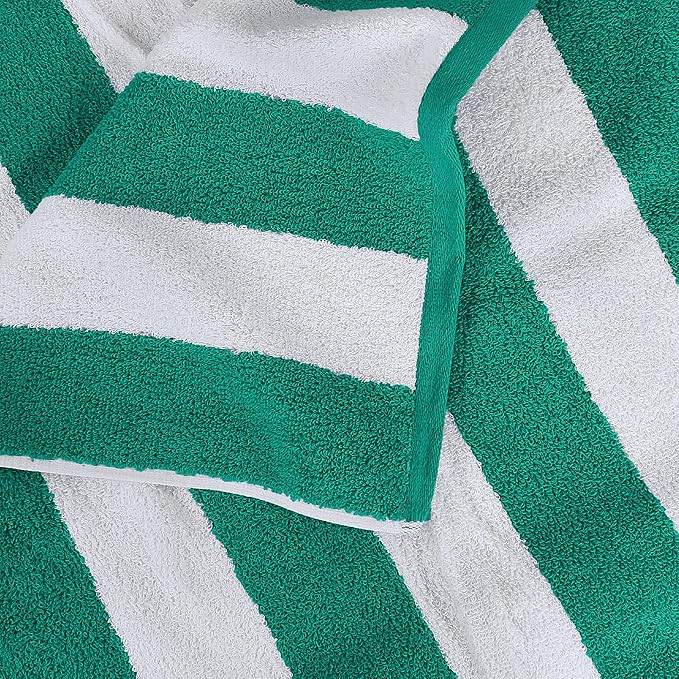 Utopia Towels 4 Pack Cabana Stripe Beach Towel Oversized 100% Ringspun Cotton Beth Towels Highly Absorbent Bath Towels for Beach