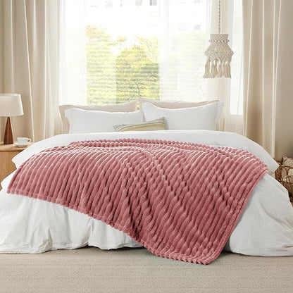 Bedsure GentleSoft Brick Dust Fleece Throw Blanket for  - Cozy Soft Blankets for Women, Cute Small Throws for Girls, 50x60 Inches