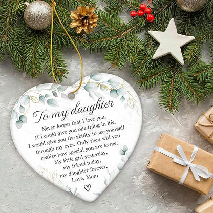 ZAGKOO Daughters Gifts from Mom - Gifts for Daughters Christmas Ornament 2025 - Mother and Daughter, Inspirational to My Daughter Keepsake Ornament - Christmas Tree Decorations