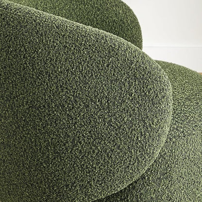 Swivel Accent Chair Round Barrel Armchair Upholstered Performance Fabric for Living Room Bedroom Reading Waitingroom,2 PCS,Moss Green