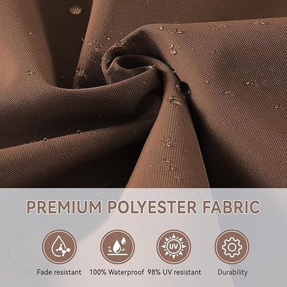 10' X 10' Cantilever Patio Umbrella Outdoor Heavy Duty Double Top Windproof Square Offset Umbrellas with 360-degree Rotation for Pool Deck Backyard, Brown