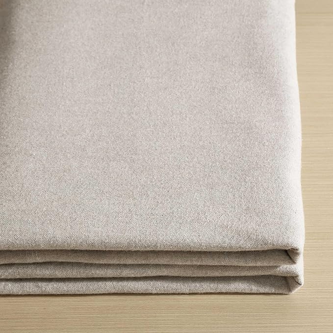 Calvin Klein - King Bed Sheets, Soft Melange Flannel Bedding Set with Deep Pockets, Oeko-TEX Certified (Melange Flannel Natural, King)