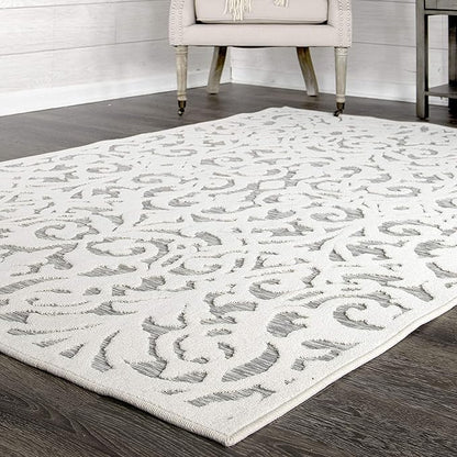My Texas House Lady Bird Area Rug 6.6x9.6 Indoor Outdoor, Natural Grey