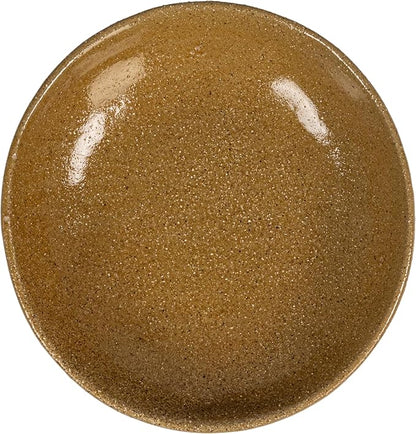 Creative Co-Op Stoneware Footed Pedestal/Bowl with Handles, Reactive Glaze Decorative Object, Taupe