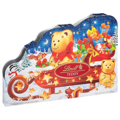 Lindt TEDDY Sleigh Assorted Chocolate Advent Calendar, Box of Assorted Chocolates, 9.3 oz. Box
