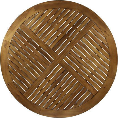Christopher Knight Home Adn Outdoor 47" Round Acacia Wood Dining Table, Teak