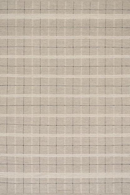 Rugs USA x Nate Berkus Downing Plaid Wool Cozy Area Rug, 9' 6" x 13' 6", Grey