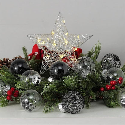 Clear Christmas Ball Ornaments, 30ct Shatterproof Xmas Ball Decorations 2.36" for Halloween Christmas Party