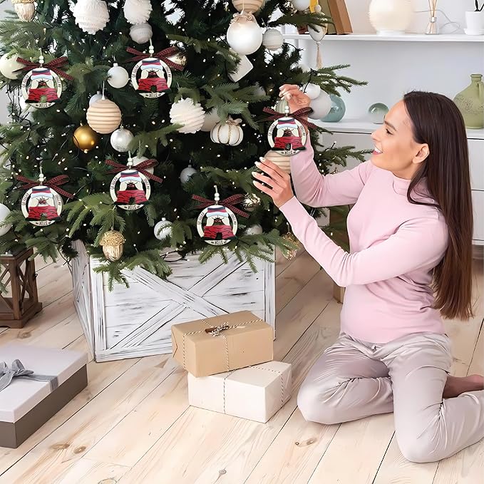 Jingle My Bell Ornaments, Santa Christmas Ornaments 2025, White Elephant Gifts for Women, Jingle Bell Ornaments for Christmas Tree, Funny Wooden Christmas Ornaments 2025