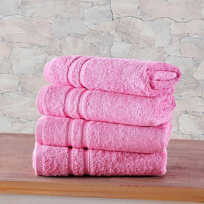 Hawmam Linen Pink Hand Towels 4 Pack Turkish Cotton Premium Quality Soft and Absorbent Small Towels for Bathroom