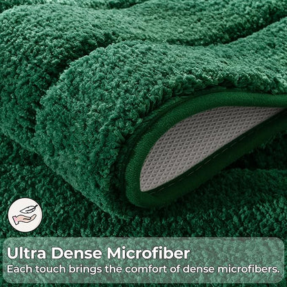 GRANNY SAYS Green Bathroom Rugs Non Slip, 20" x 32", Bath Rugs for Bathroom, Small Bath Rug Washable，Absorbent Bath Mats for Floor, Microfiber Bath Mat for Tub, Absorbent Shower Rugs
