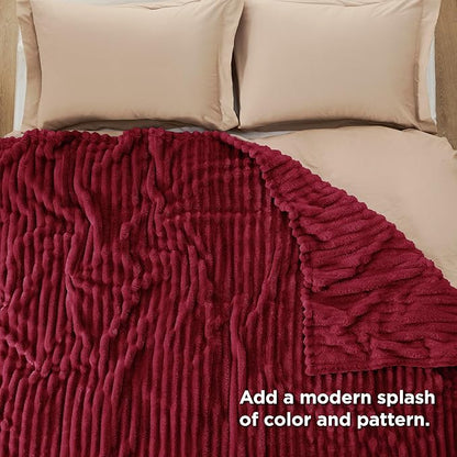 Bedsure GentleSoft Deep Red Full Blanket for Bed - Cozy Soft Blankets for Women, Cute Large Throws for Girls, 84x90 Inches