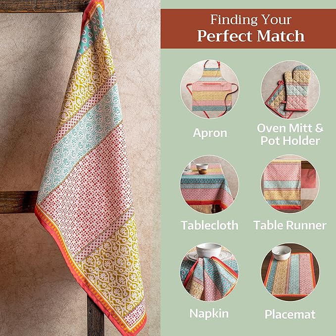 Maison d'Hermine Dish Towels 100% Cotton Absorbent Provence Set of 3 Spring Summer