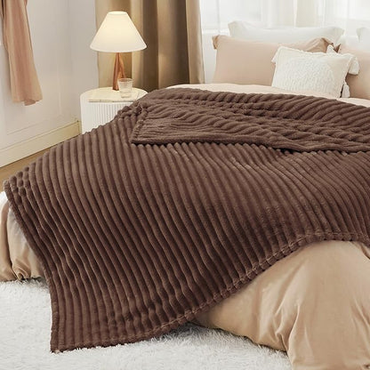 Bedsure GentleSoft Fondue Fudge California King Size Blanket for Bed - Cozy Soft Blankets for Women, Cute Small Fleece Throws for Girls, Birthday Gifts for Women, 102x96 Inches