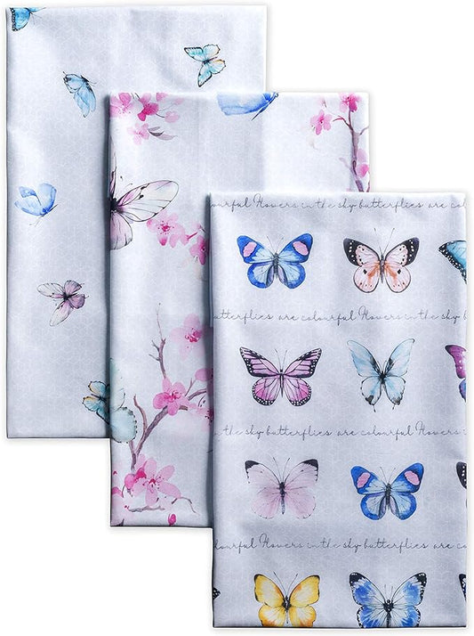 Maison d'Hermine Dish Towels 100% Cotton Absorbent Blossoms in Spring Set of 3 Spring Summer