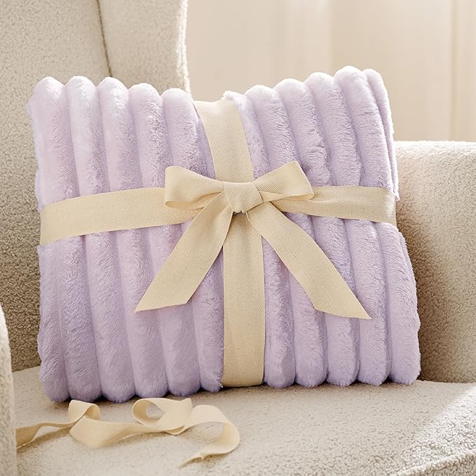 Bedsure GentleSoft Lavender Fog Throw Blanket for - Cozy Soft Blankets for Women, Cute Small Throws for Girls, 50x70 Inches
